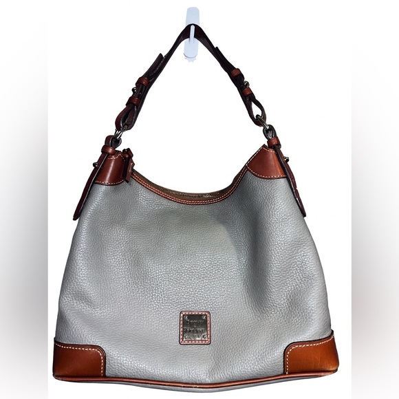 👜 Dooney & Bourke Pebble Grain Leather Hobo Shoulder Bag - Picture 1 of 12